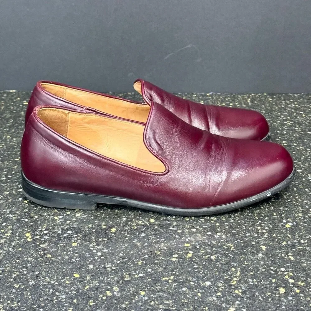 Duke + Dexter Cordovan Slip On Leather Loafers. Size 8.